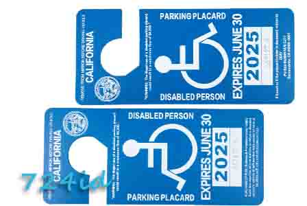 CA Disable Parking Placard