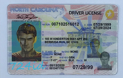 North Carolina Scannable Fake Driver License(1)